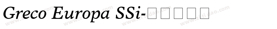 Greco Europa SSi字体转换